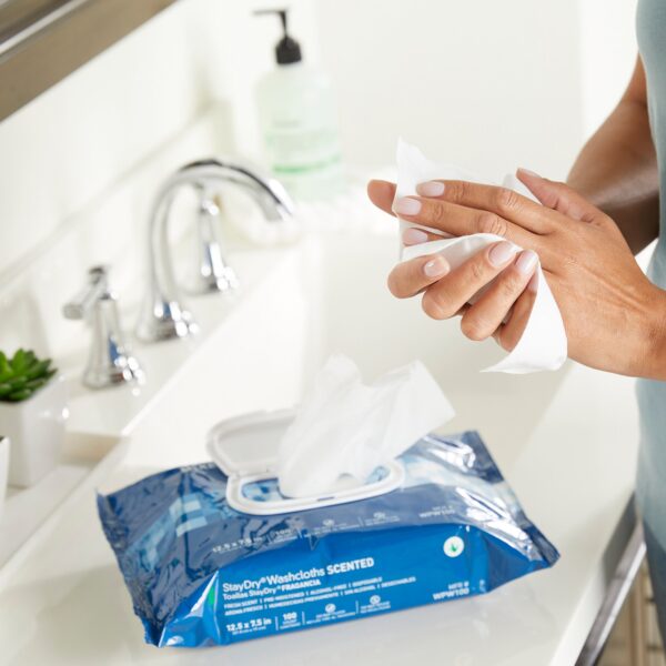 StayDry Personal Cleansing Wipes by WPW100 * 100 Count Soft Pack with Aloe & Vitamin E - Image 8