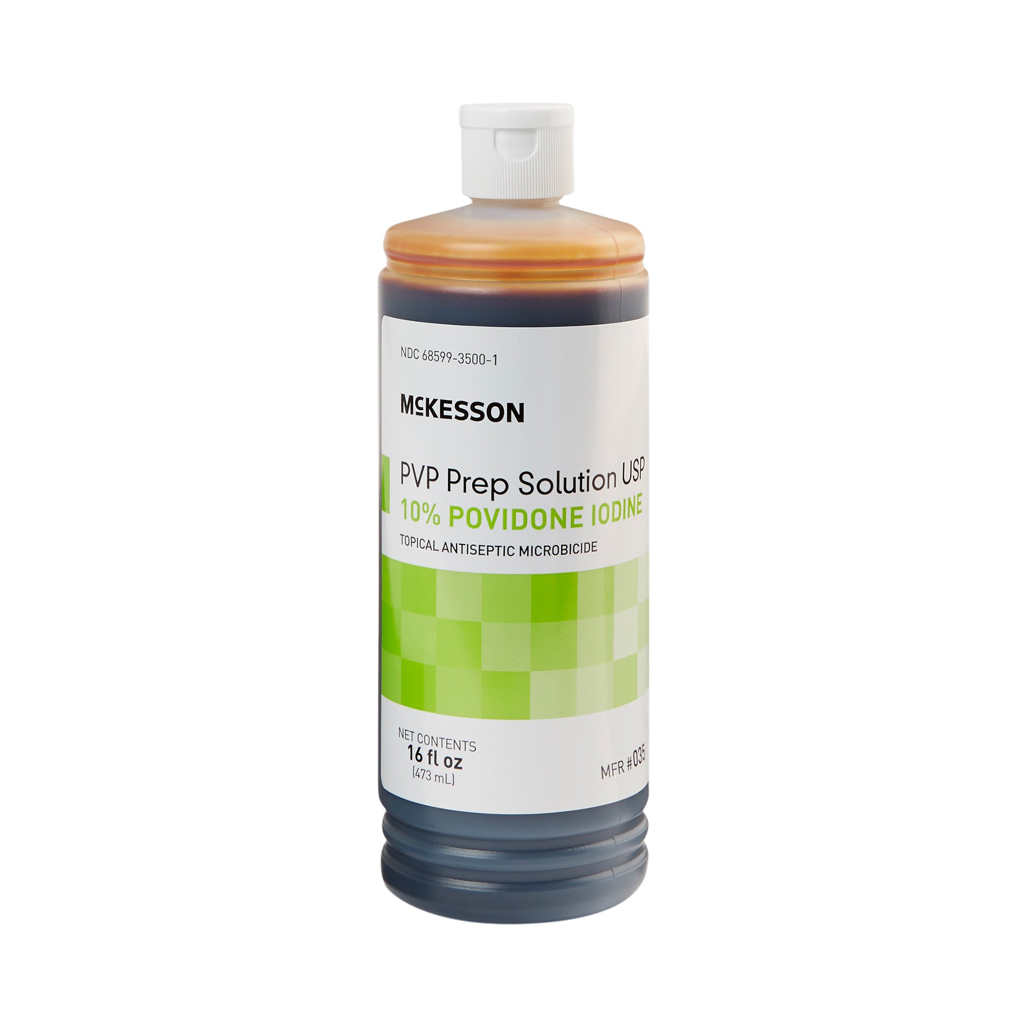 McKesson Skin Prep Solution 16 oz. Povidone-Iodine Antiseptic with Flip-Top Bottle