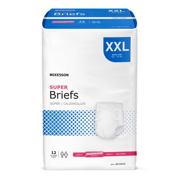 McKesson Unisex Adult Incontinence Brief 2X-Large - Moderate Absorbency, Disposable