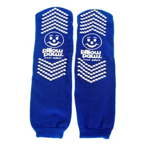 Komfort Kuff Double Printed Slipper Socks Pillow Paws 360 Imprint Unisex Adult 3X-Large / X-Wide in Royal Blue * Part Number 1099-001
