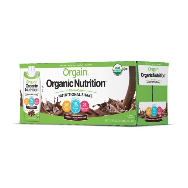 Orgain Organic Nutritional Shake Creamy Chocolate Fudge, 11 oz - Supports Immunity & Muscle Recovery - Image 3