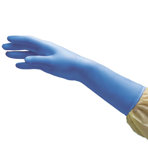 NitrileExam Glove NitriDerm EC X-Large Sterile Pair with Extended Cuff - Blue, Chemo Tested - Image 3