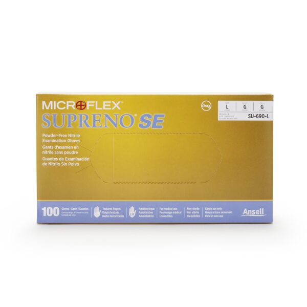 Microflex Supreno SE Large Nitrile Exam Gloves * Durable, Textured Fingertips for Enhanced Grip - Image 2