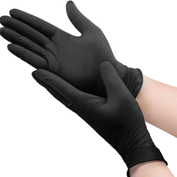 Microflex MidKnight Touch 93-732 Medium Nitrile Exam Gloves with Textured Fingertips and Standard Beaded Cuff - Image 3