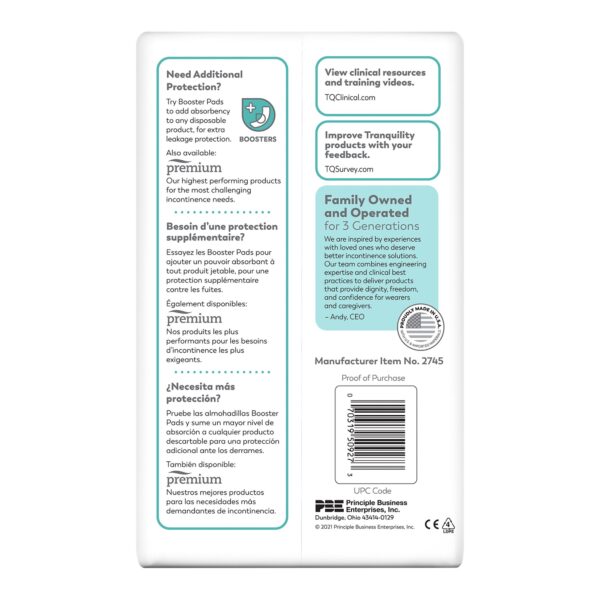 Tranquility Essential Medium Disposable Heavy Absorbency Incontinence Brief - Unisex - Image 3