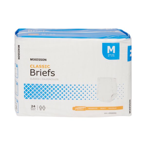 McKesson Classic Unisex Adult Incontinence Brief, Medium, Light Absorbency - Part #BRBRMD - Image 6