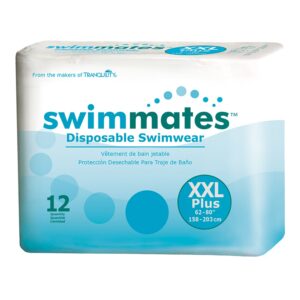 Swimmates Unisex Adult Bowel Containment Swim Brief with Tear-Away Seams * 2X-Large, Moderate Absorbency | McKesson Part 2848