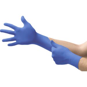 Microflex N191 Cobalt Small NonSterile Nitrile Exam Gloves - Fully Textured, Standard Cuff Length