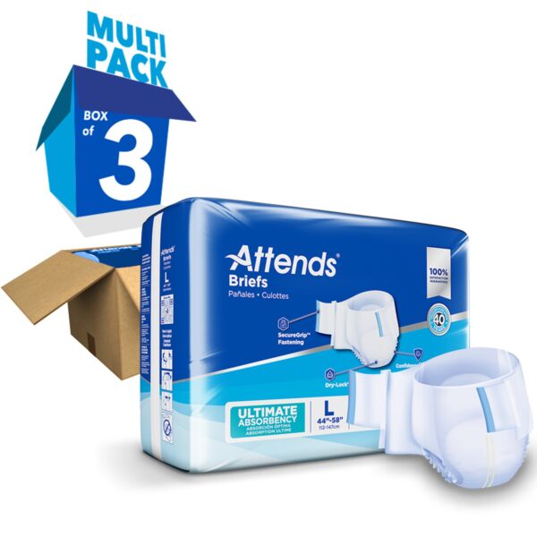 Attends Advanced Large Unisex Adult Incontinence Brief - Heavy Absorbency, Size 38-58 Inches - Image 8