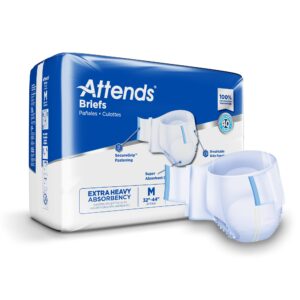 Attends Care Advanced Unisex Adult Incontinence Brief DDP20 * Heavy Absorbency, Medium Size