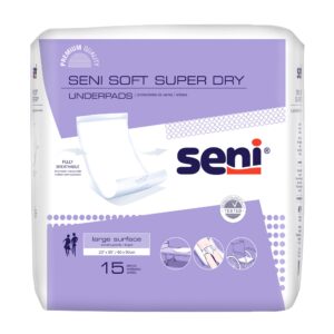 Seni Soft Super Dry Disposable Underpad 23 x 35 Inches for Extra Absorption and Comfort