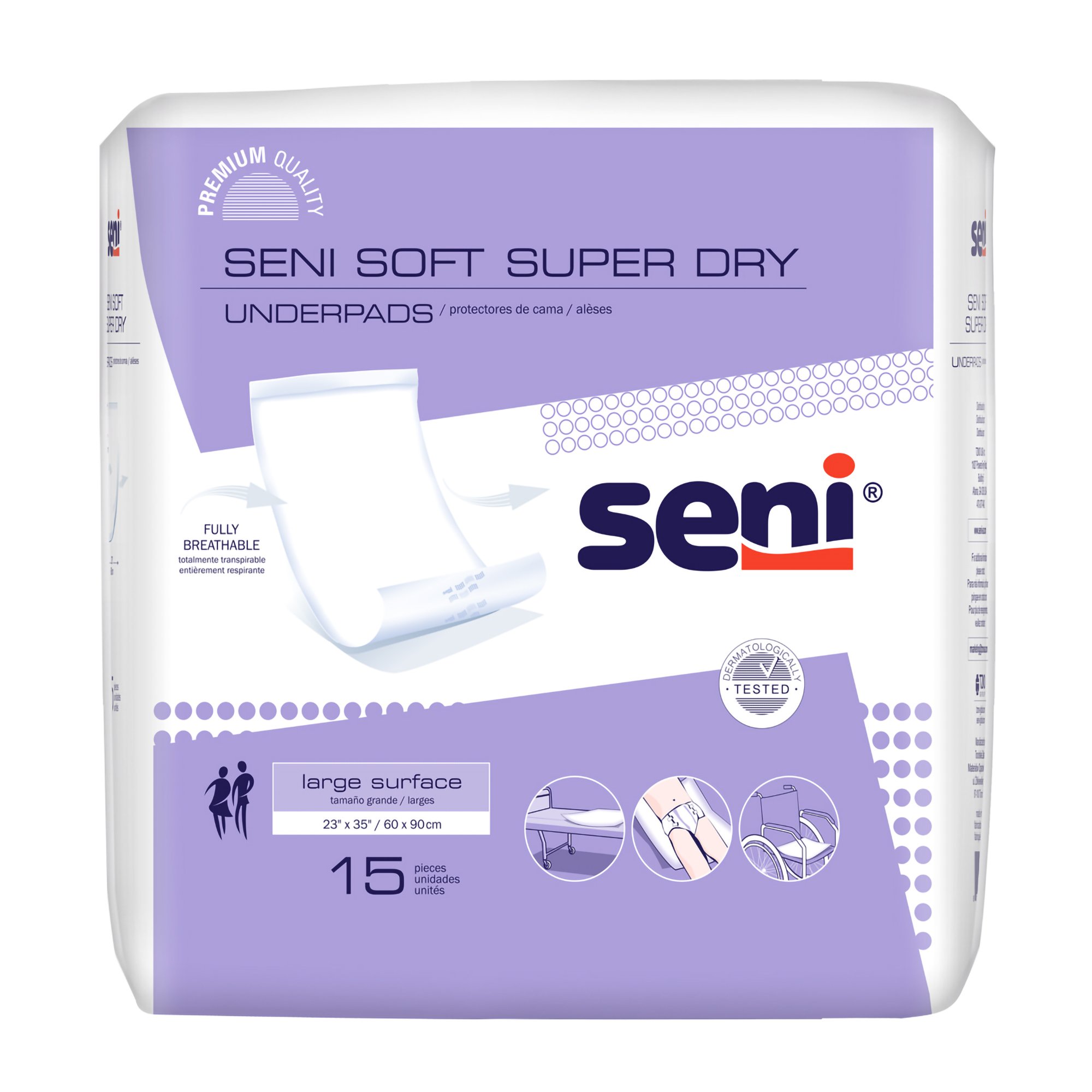 Seni Soft Super Dry Disposable Underpad 23 x 35 Inches for Extra Absorption and Comfort