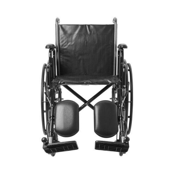 McKesson Dual Axle Wheelchair with Elevating Leg Rest * 18-Inch Seat, 300 lbs Capacity, Silver Vein Finish - Image 2
