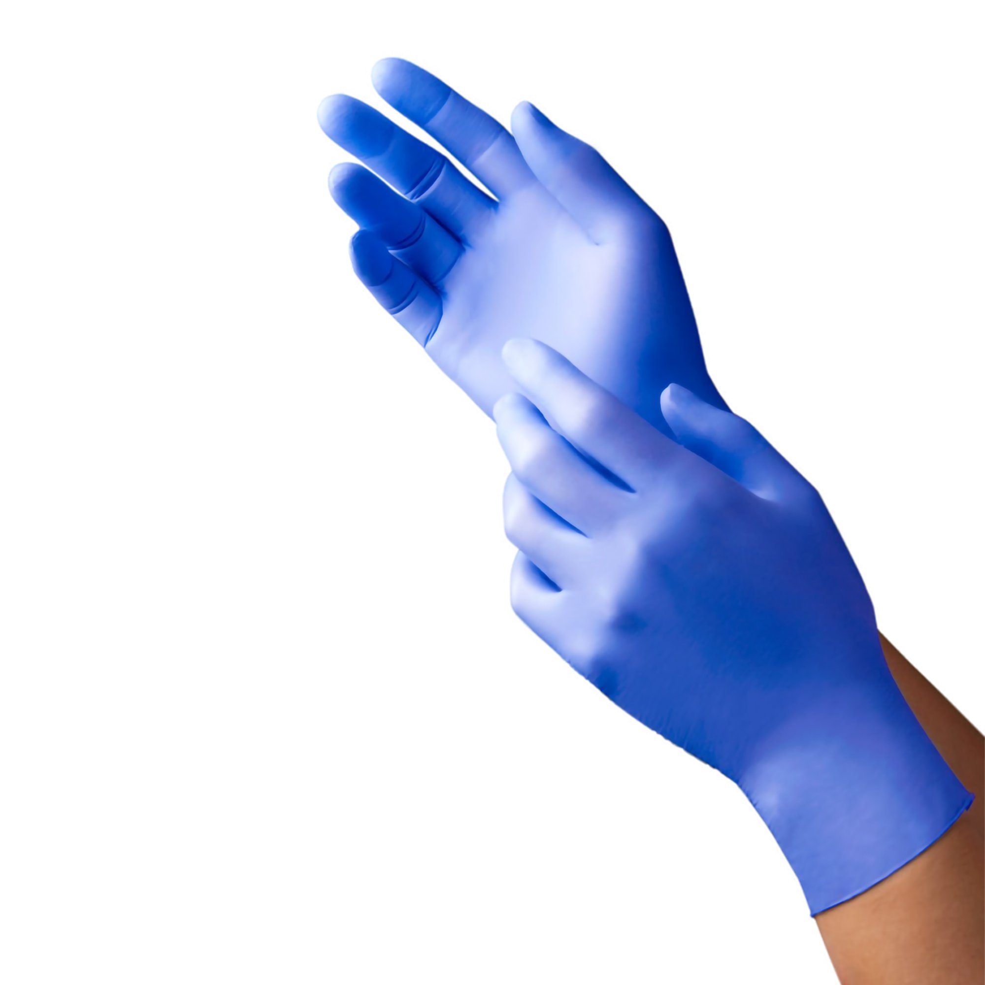 New Age 9128-10 Small Nitrile Exam Gloves - Textured Fingertips, Blue, Chemo & Fentanyl Tested
