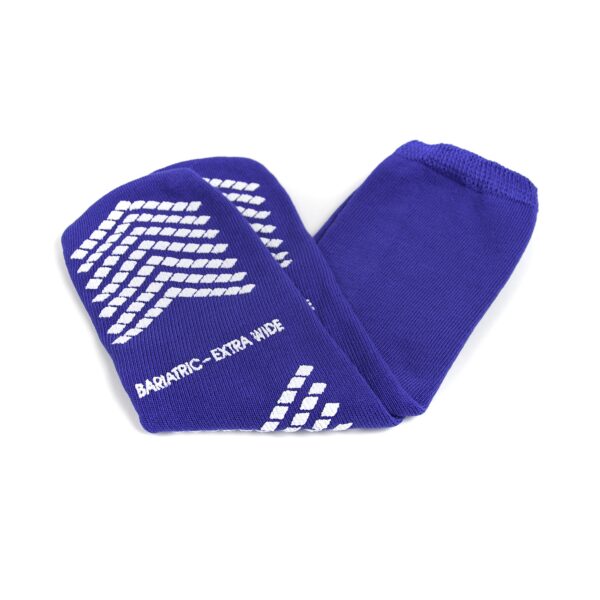 McKesson Unisex Adult Bariatric X-Wide Slipper Socks with Single Tread - Kingfisher Blue (Part #16-SCE4)