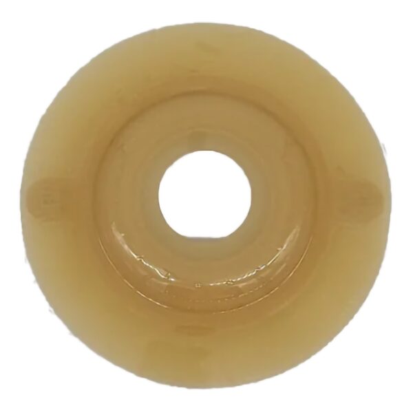 SNS7832214 Ostomy Barrier Precut with Extended Wear Adhesive Tape Collar - 1-1/4 Inch Opening, 5 x 5 Inch, Red Code System - Image 3