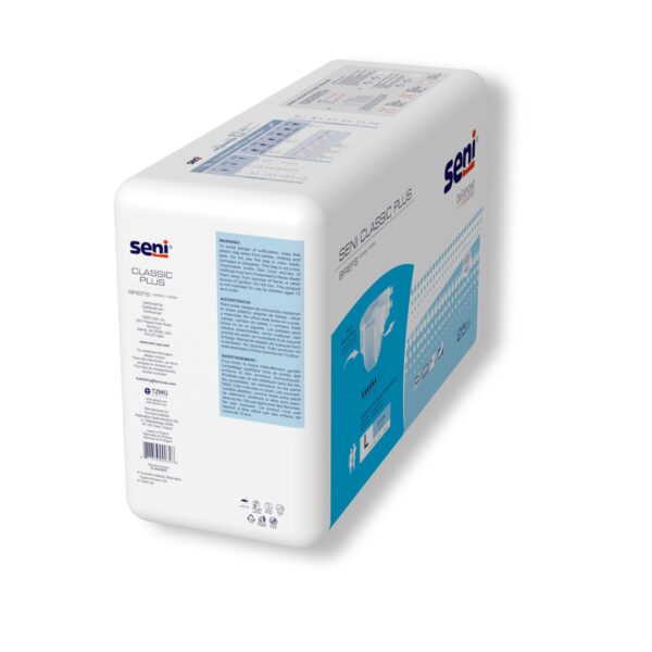 Seni Classic Plus Large Unisex Adult Incontinence Brief - Moderate Absorbency, Part Number S-LA25-BC2 - Image 7