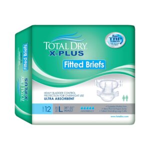 Total Dry X-Plus Large Unisex Adult Incontinence Brief by SPC - Heavy Absorbency
