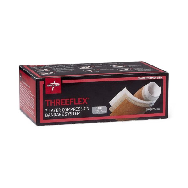 3 Layer Compression Bandage System ThreeFlex by MSC - Low Compression, Self-Adherent, Tan/White - Image 4