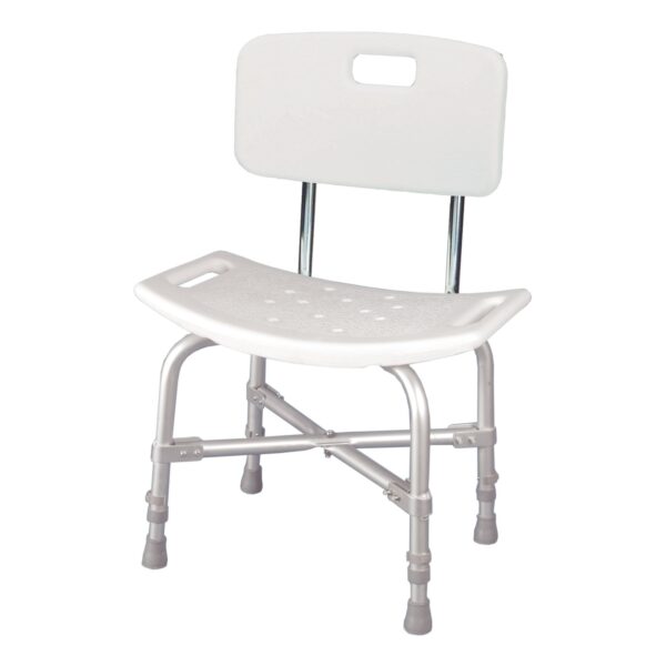 McKesson Aluminum Bath Bench with Backrest, 20-Inch Seat Width, 500 lbs Capacity - Image 2
