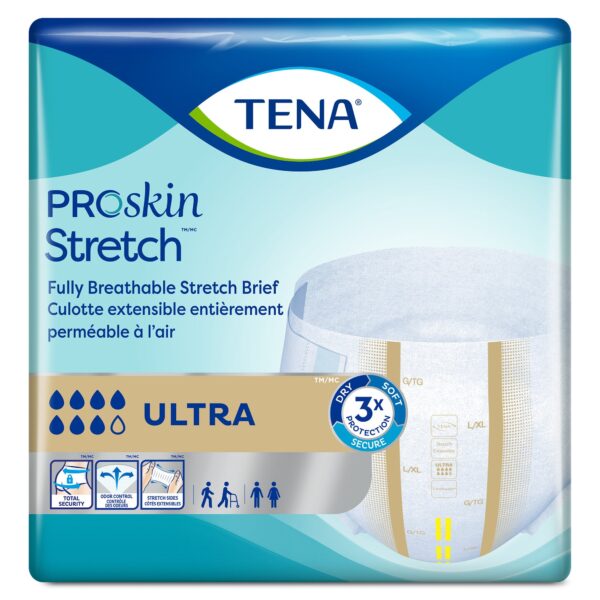 TENA ProSkin Stretch Ultra Large / X-Large Unisex Adult Incontinence Brief Part 67803 - Image 2
