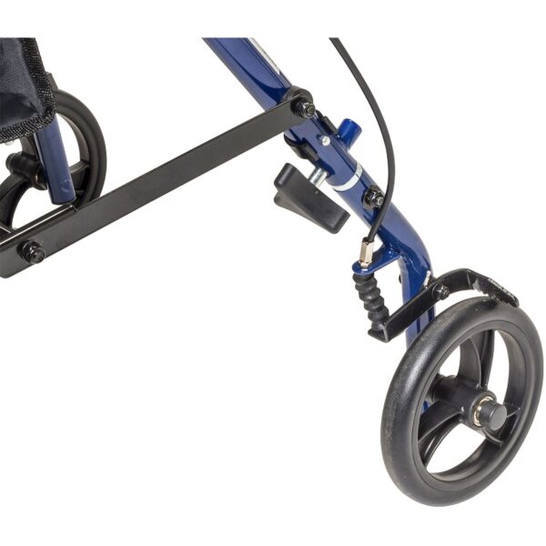 Drive Medical 4 Wheel Rollator with Adjustable Height and Folding Steel Frame - Blue (Part R800KD-BL) - Image 6