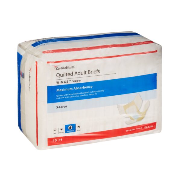 Unisex Adult Incontinence Brief Wings by Kimberly Clark * Super Quilted X-Large Heavy Absorbency, Part Number 87085 - Image 3