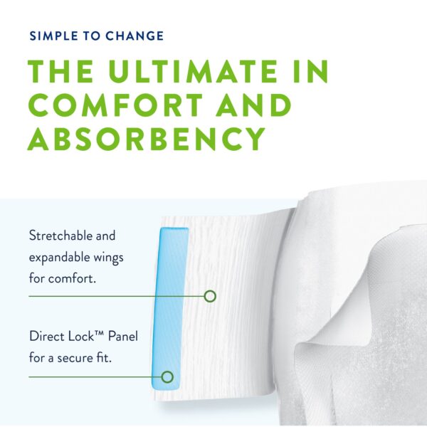 Prevail Per-Fit 360 Maxsorb Gel Heavy Absorbency Incontinence Briefs - Size 1 (Medium) - Image 8