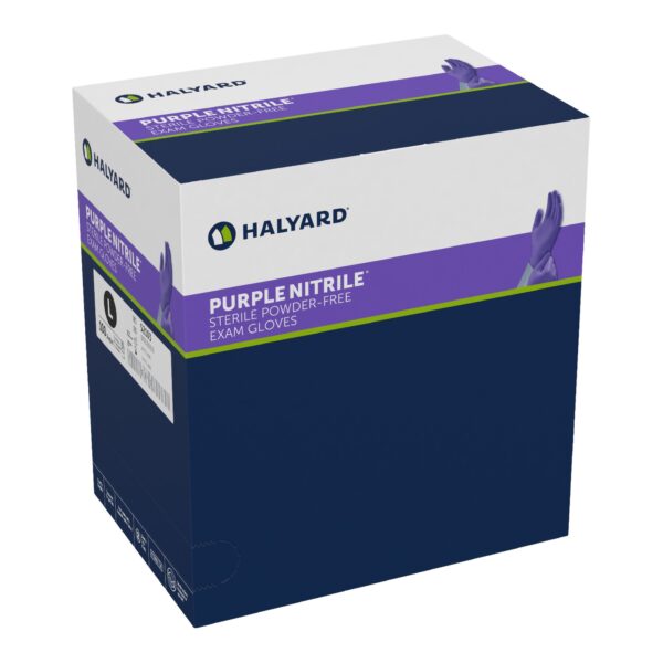 Sterile Purple Nitrile Exam Gloves by Brand * Large, Textured Fingertips, Chemo Tested, Standard Cuff Length