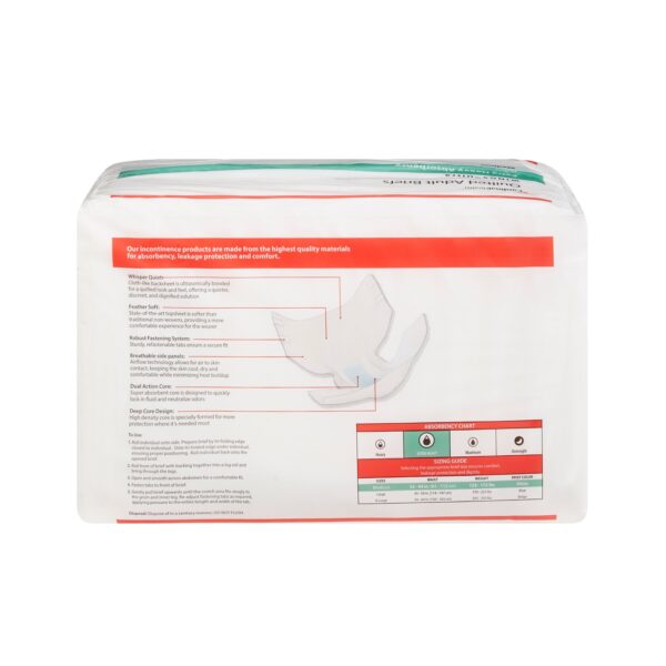 Depend Unisex Adult Incontinence Briefs with Wings - Ultra Medium Heavy Absorbency, Part Number 77073 - Image 2