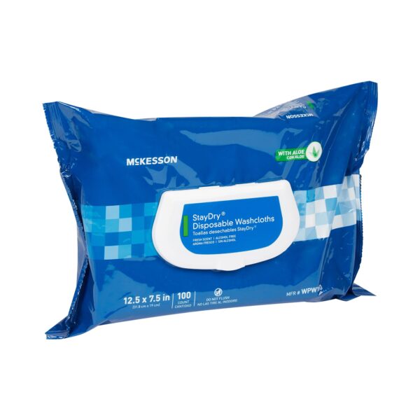 StayDry Personal Cleansing Wipes by WPW100 * 100 Count Soft Pack with Aloe & Vitamin E - Image 3