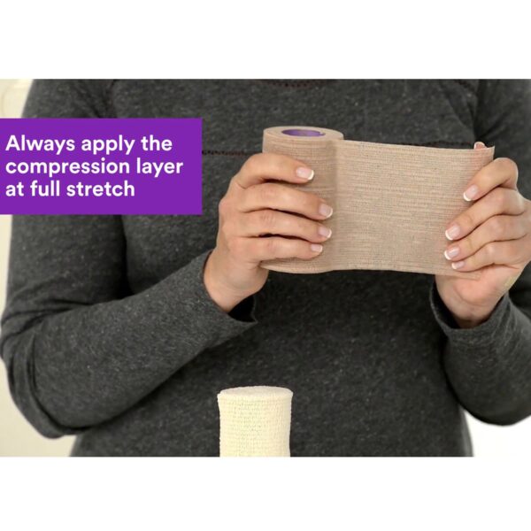3M Coban 2-Layer Compression Bandage System Part Number 2094N * 2.9 Yard x 4 Inch / 5.1 Yard x 4 Inch Self-Adherent Compression Wraps - Image 3