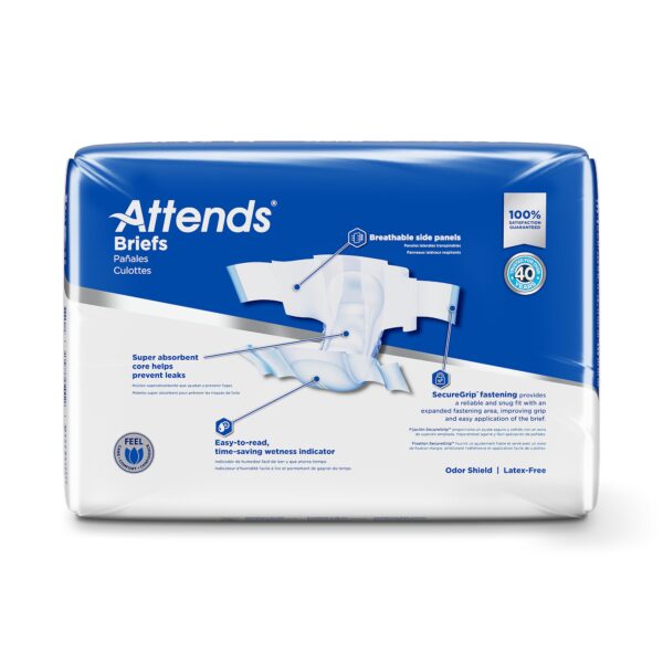 Attends Care Advanced Unisex Adult Incontinence Brief DDP20 * Heavy Absorbency, Medium Size - Image 5