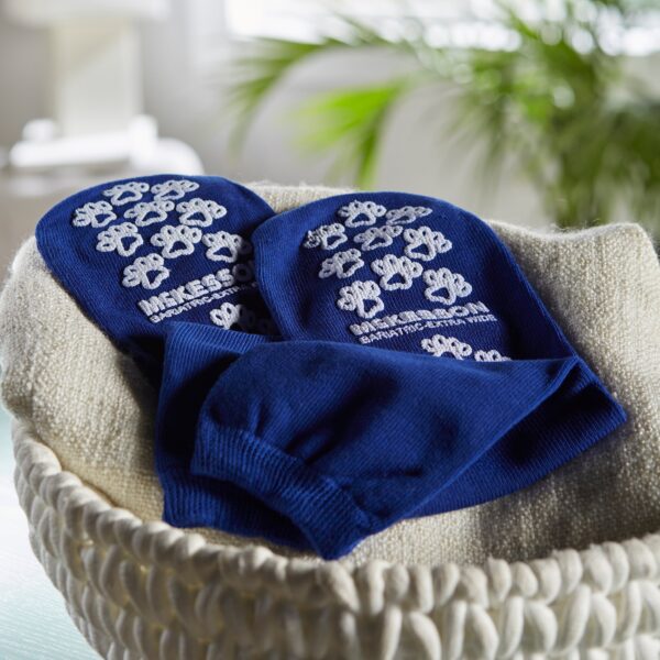 McKesson Terries Unisex Adult Bariatric X-Wide Slipper Socks - Double Tread for Secure Comfort in Royal Blue - Image 7