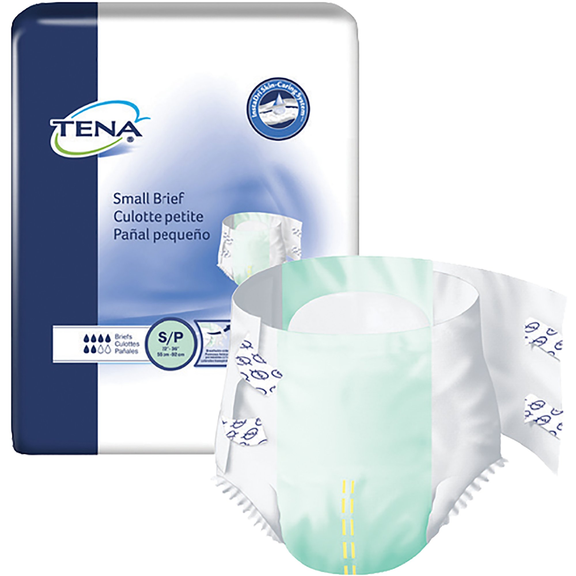 TENA Small Unisex Adult Incontinence Brief - Moderate Absorbency, Disposable, Model 66100