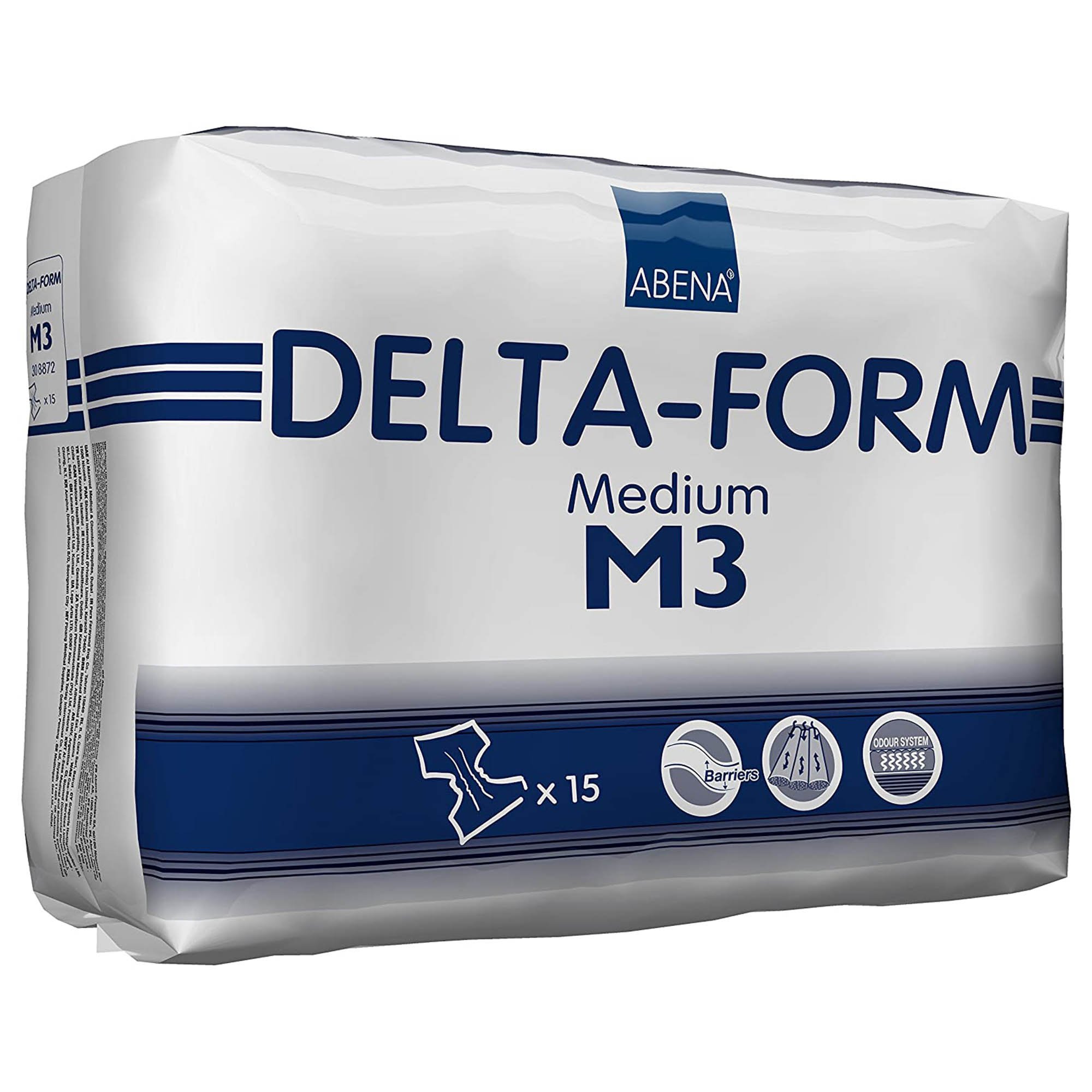 Abena Delta-Form Medium Unisex Adult Incontinence Brief, Heavy Absorbency - Part 308872