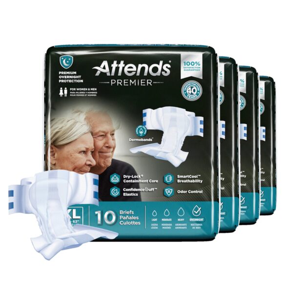 Attends Premier X-Large Unisex Adult Incontinence Brief (Part No. ALI-BR40) - Image 5