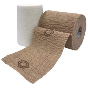 CoFlex TLC Zinc 2 Layer Compression Bandage System by Smith & Nephew * 4 Inch x 6 or 7 Yard Self-Adherent Wrap with HandTear Technology and Nylon Stocking