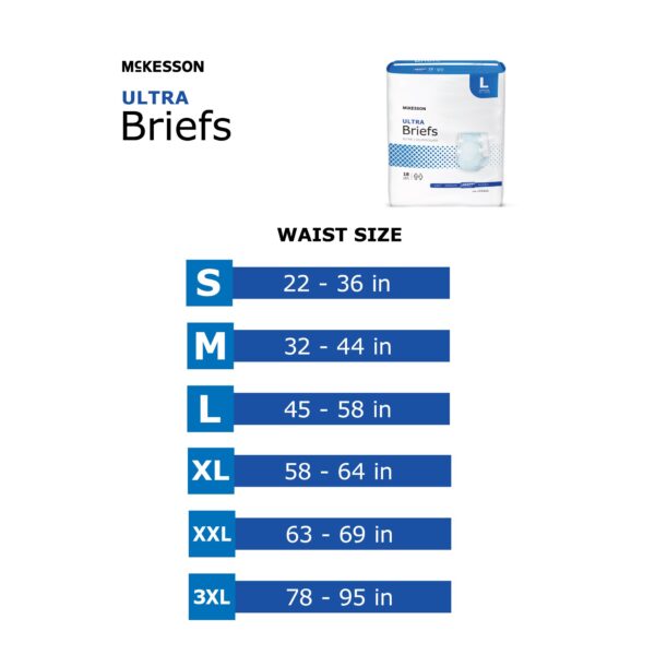 McKesson Ultra Medium Unisex Adult Incontinence Brief - Heavy Absorbency, Disposable - Image 4