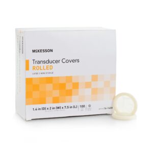 McKesson Ultrasound Probe Cover 1-2/5 x 7-1/2 Inch Latex Nonsterile Rolled * Sterile Protection for Ultrasound Transducers