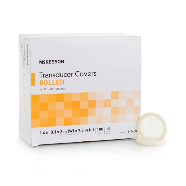 McKesson Ultrasound Probe Cover 1-2/5 x 7-1/2 Inch Latex Nonsterile Rolled * Sterile Protection for Ultrasound Transducers