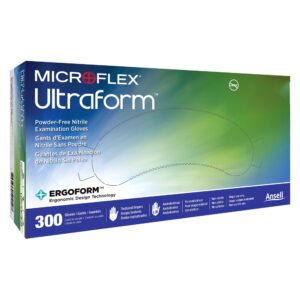 Ultraform Large Blue Nitrile Exam Gloves by Microflex - Non-Sterile, Standard Cuff, Textured Fingertips