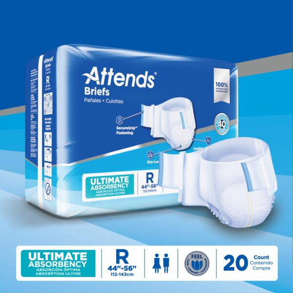 Attends Advanced Regular Unisex Adult Incontinence Brief DDC25 with SecureGrip Fastening and Dry-Lock Core - Image 9