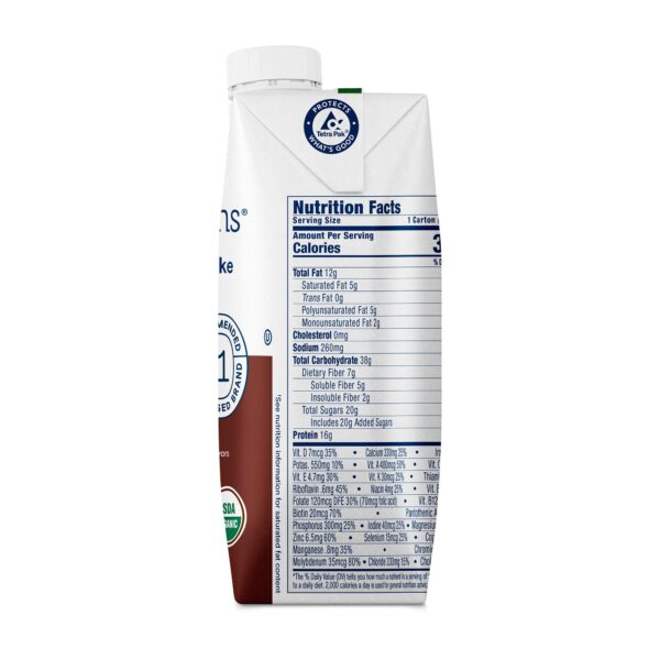 Kate Farms Nutrition Shake Chocolate Flavor Liquid 11 oz. Carton - Organic Meal Replacement - Image 4