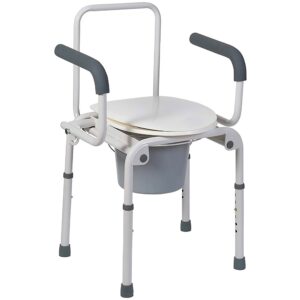 Mabis Drop Arms Steel Frame Commode Chair with 14-Inch Seat and 250 lbs. Capacity - Part Number 520-1213-1900
