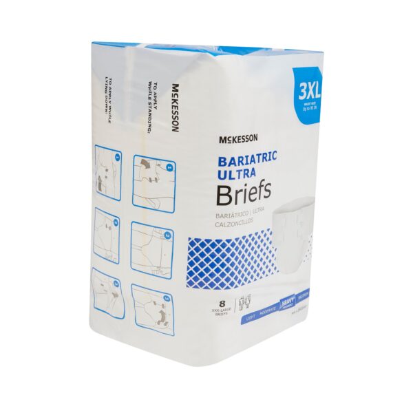 McKesson Ultra Bariatric 3X-Large Disposable Incontinence Brief - Heavy Absorbency, Unisex Adult Incontinence Underwear - Image 7