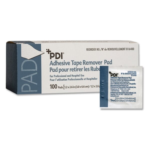 PDI Adhesive Remover Wipe - Gentle & Effective for Medical Use, 100 Count
