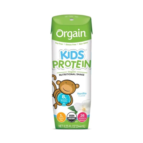 Orgain Kids Pediatric Oral Supplement Vanilla Flavor 8.25 oz Nutritional Shake - Organic and Ready-to-Use