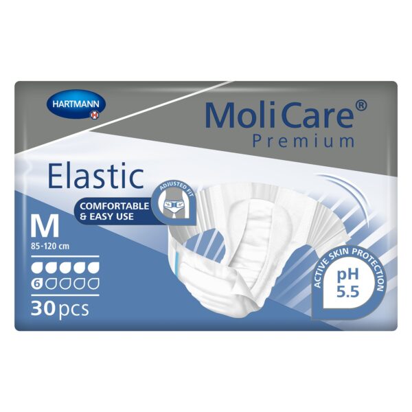 MoliCare Premium Elastic Medium Disposable Incontinence Brief for Adults - Moderate Absorbency (Part Number 165272)