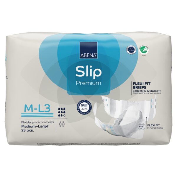 Abena Slip Flexi Fit Medium / Large Unisex Adult Incontinence Brief with 3,000 mL Absorbency - Image 2